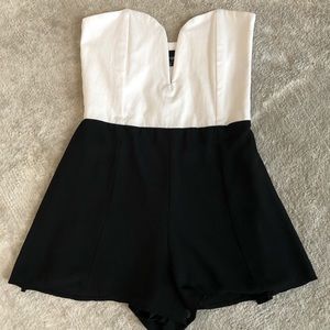 Black and white romper